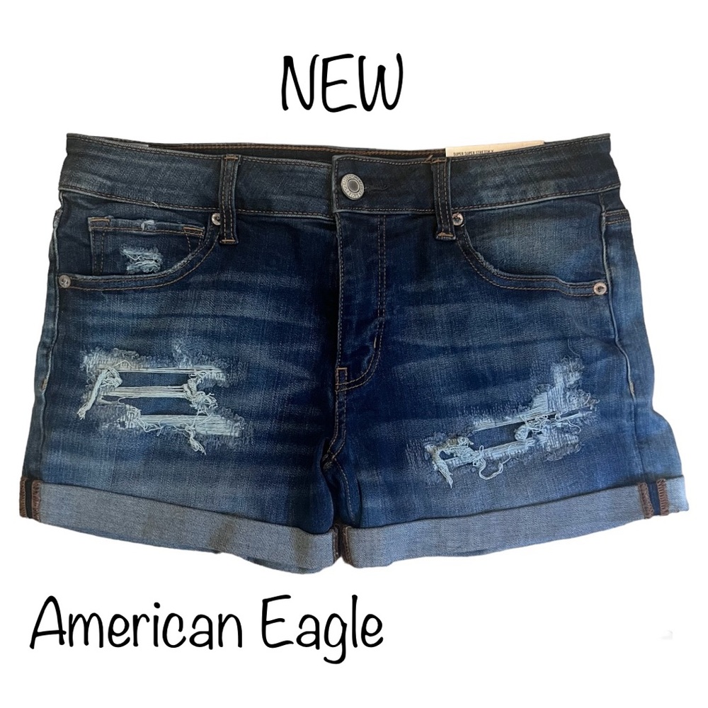 NEW - American Eagle Outfitters super super stretch women Jean shorts. Size: 12